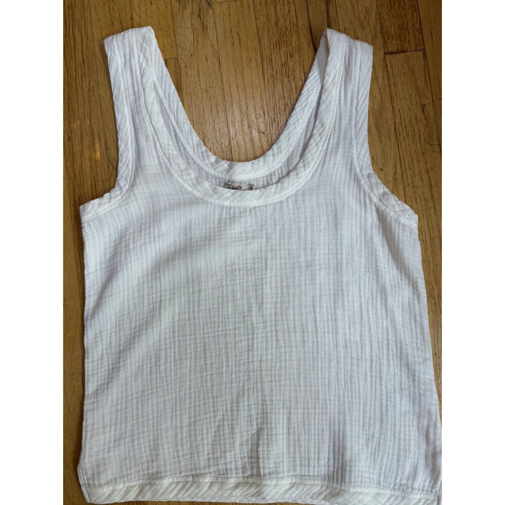 Faherty Dream Organic Cotton Gauze Scoop Neck Tank Top Size S